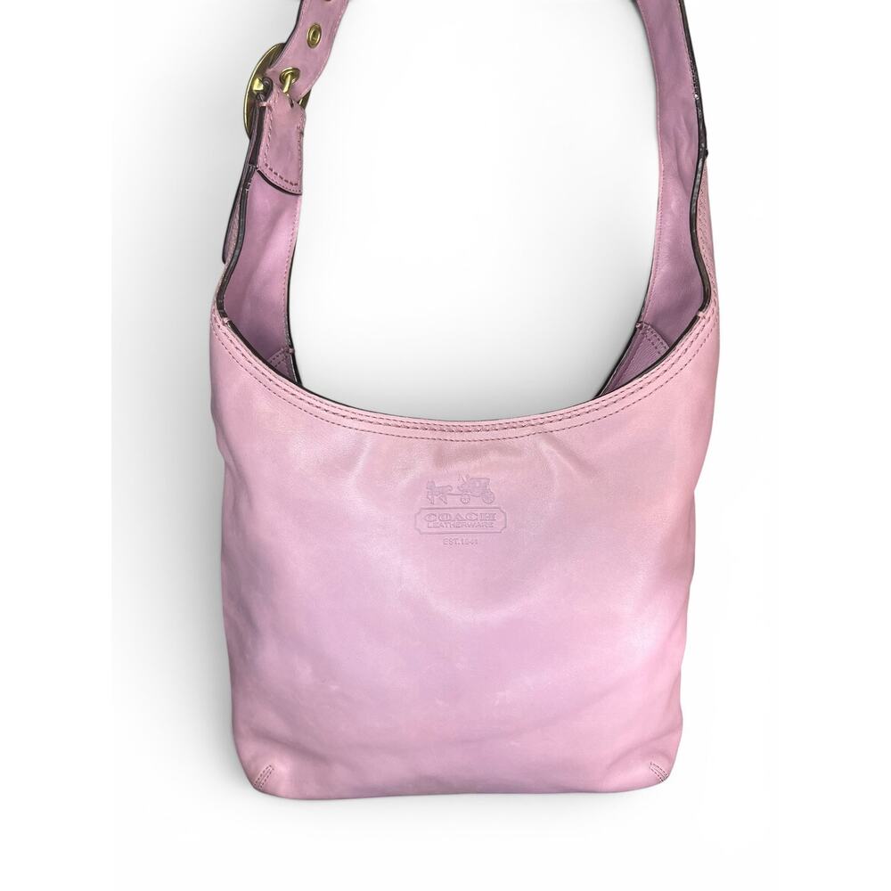 RARE Vintage Coach Bleecker Sophie Lavender Leather Hobo Bag Tattersall 12406 - Picture 2 of 16